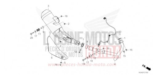 EXHAUST MUFFLER CBF300NAN de 2022